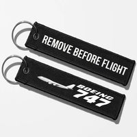 Thumbnail for The Boeing 747 Key Chains - Black - Remove Before Flight