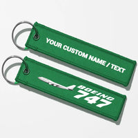 Thumbnail for The Boeing 747 Key Chains - Green - Personalized