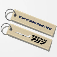 Thumbnail for The Boeing 757 Key Chains - Beige - Personalized