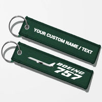 Thumbnail for The Boeing 757 Key Chains - Dark Green - Personalized