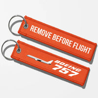 Thumbnail for The Boeing 757 Key Chains - Orange - Remove Before Flight