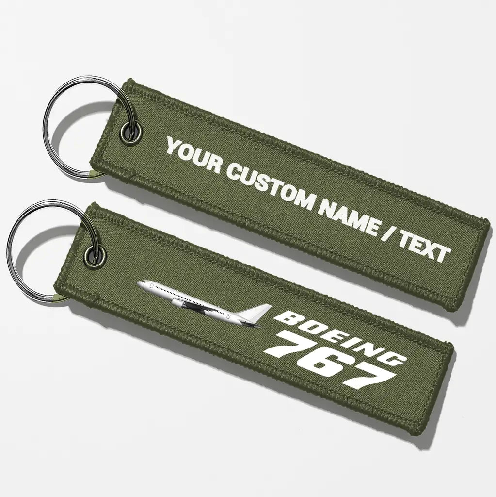 The Boeing 767 Key Chains - Green Army - Personalized