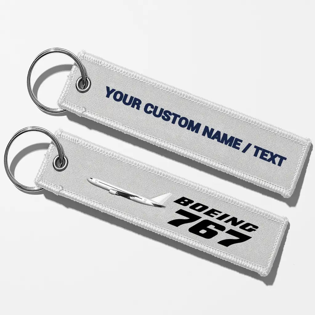 The Boeing 767 Key Chains - White - Personalized