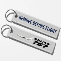 Thumbnail for The Boeing 767 Key Chains - White - Remove Before Flight
