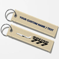 Thumbnail for The Boeing 777 Key Chains - Beige - Personalized