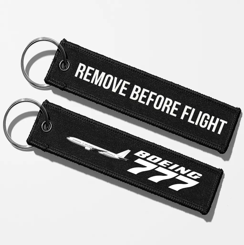 The Boeing 777 Key Chains - Black - Remove Before Flight