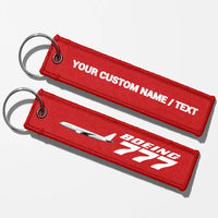 Thumbnail for The Boeing 777 Key Chains - Red - Personalized