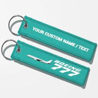 Thumbnail for The Boeing 777 Key Chains - Turquoise - Personalized