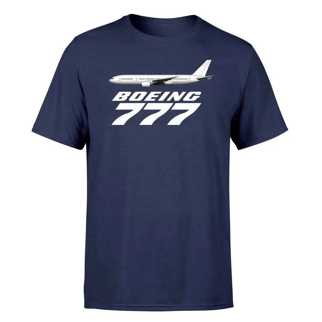 The Boeing 777 design on navy blue single side