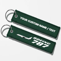 Thumbnail for The Boeing 787 Designed Key Chains - Dark Green - Personalized