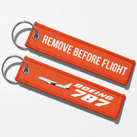 Thumbnail for The Boeing 787 Designed Key Chains - Orange - Remove Before Flight