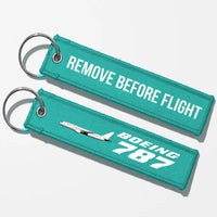 Thumbnail for The Boeing 787 Designed Key Chains - Turquoise - Remove Before Flight