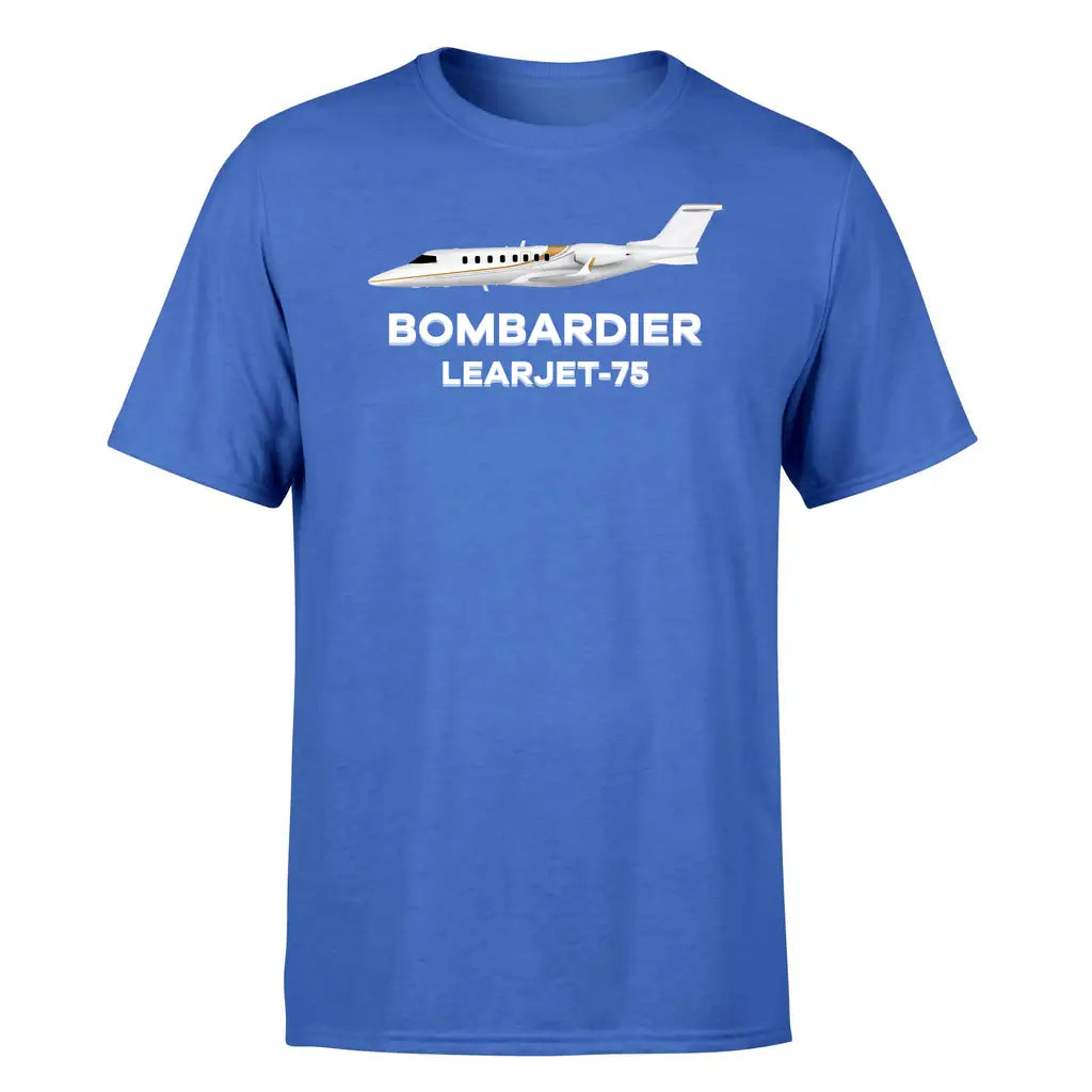 The Bombardier Learjet 75 design on blue single side