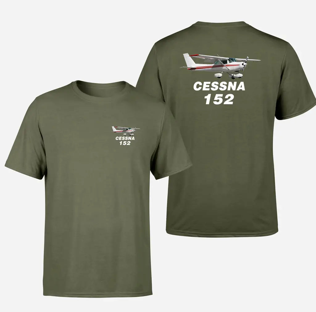 The Cessna 152 design on green army double side