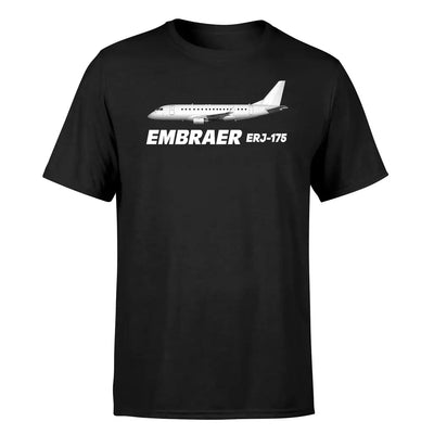 The Embraer ERJ-175 design on black single side