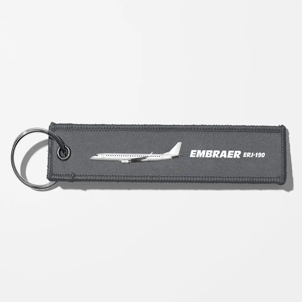 The Embraer ERJ-190 Aviator Key Chains - Gray