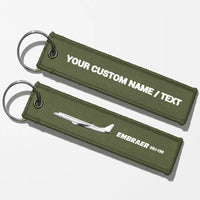 Thumbnail for The Embraer ERJ-190 Aviator Key Chains - Green Army - Personalized