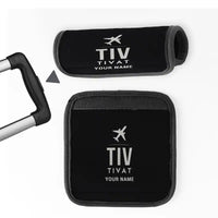 Thumbnail for Tivat Airport (TIV) Luggage Handle Covers - Black + Name