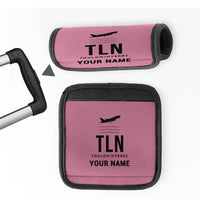 Thumbnail for Toulon-Hyères Airport (TLN) Luggage Handle Covers - Pink + Name
