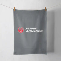 Thumbnail for Japan Airlines design on gray towel