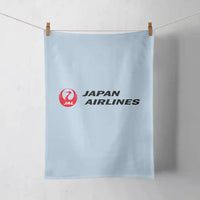 Thumbnail for Japan Airlines design on light blue towel