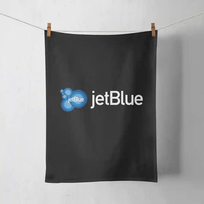 JetBlue Airways Airlines design on black towel