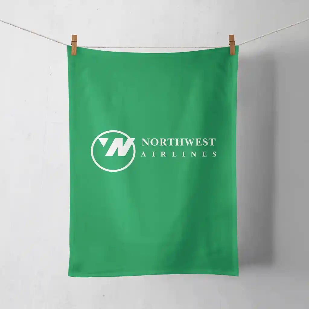 Northwest Airlines (OLD) design on green towel