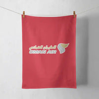 Thumbnail for Oman Airlines design on red towel
