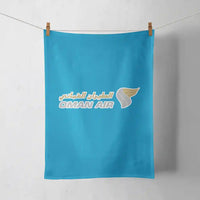 Thumbnail for Oman Airlines design on turquoise towel