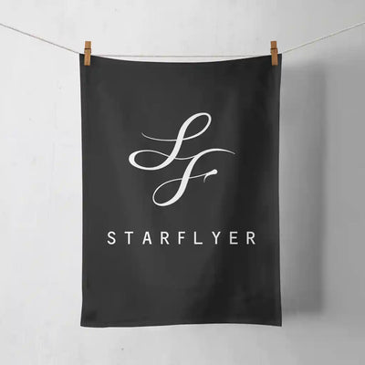 StarFlyer Airlines design on black towel