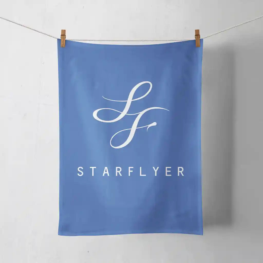 StarFlyer Airlines design on blue towel