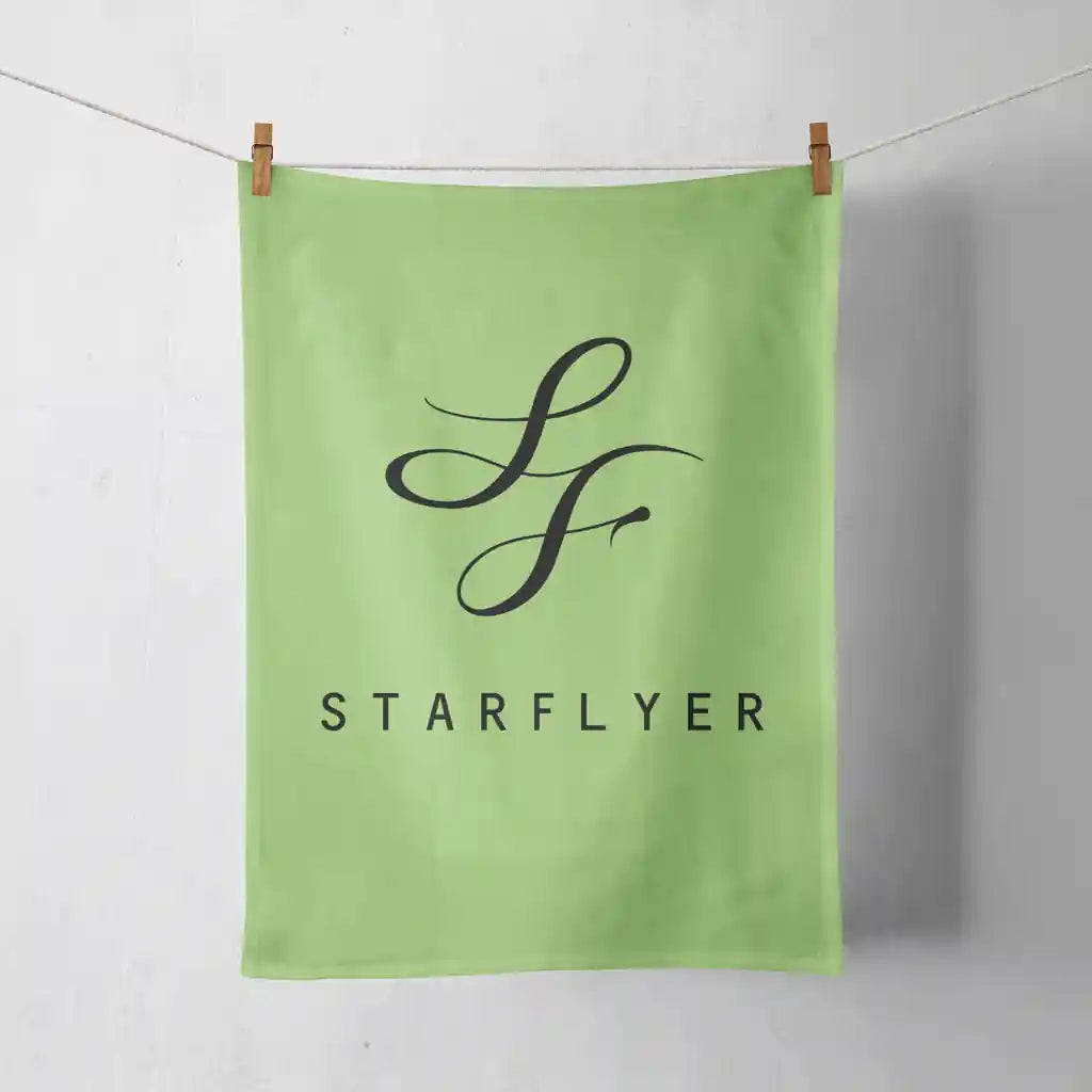 StarFlyer Airlines design on light green towel