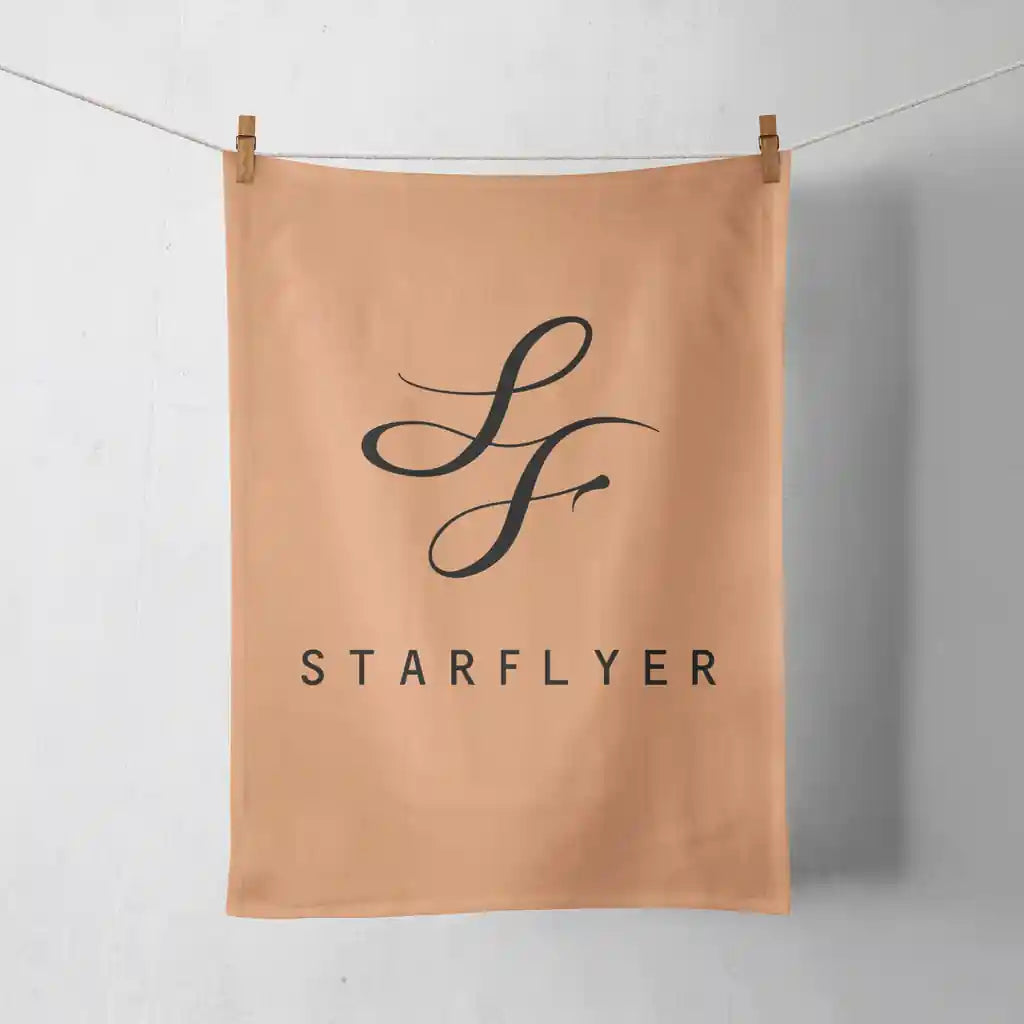 StarFlyer Airlines design on orange towel