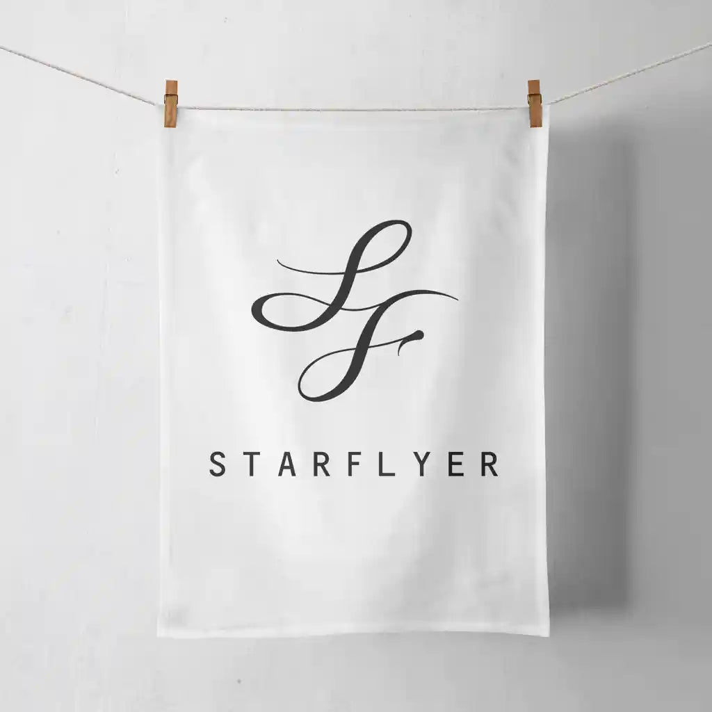 StarFlyer Airlines design on white towel