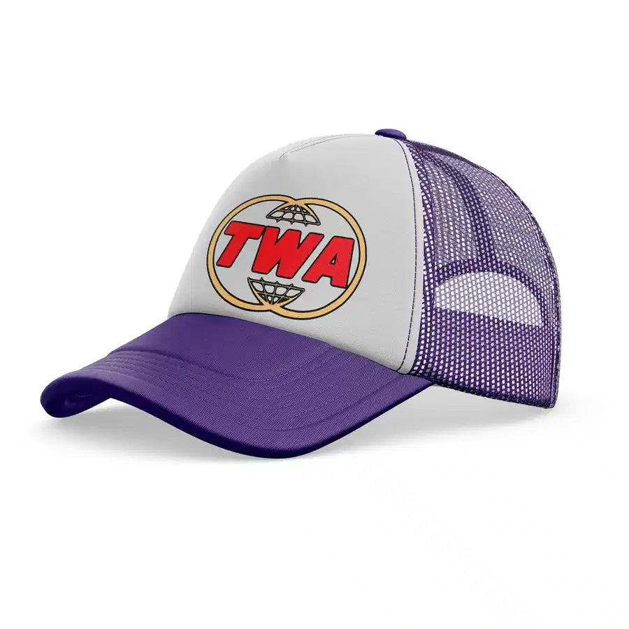 Trans World Airlines (TWA) trucker cap - purple