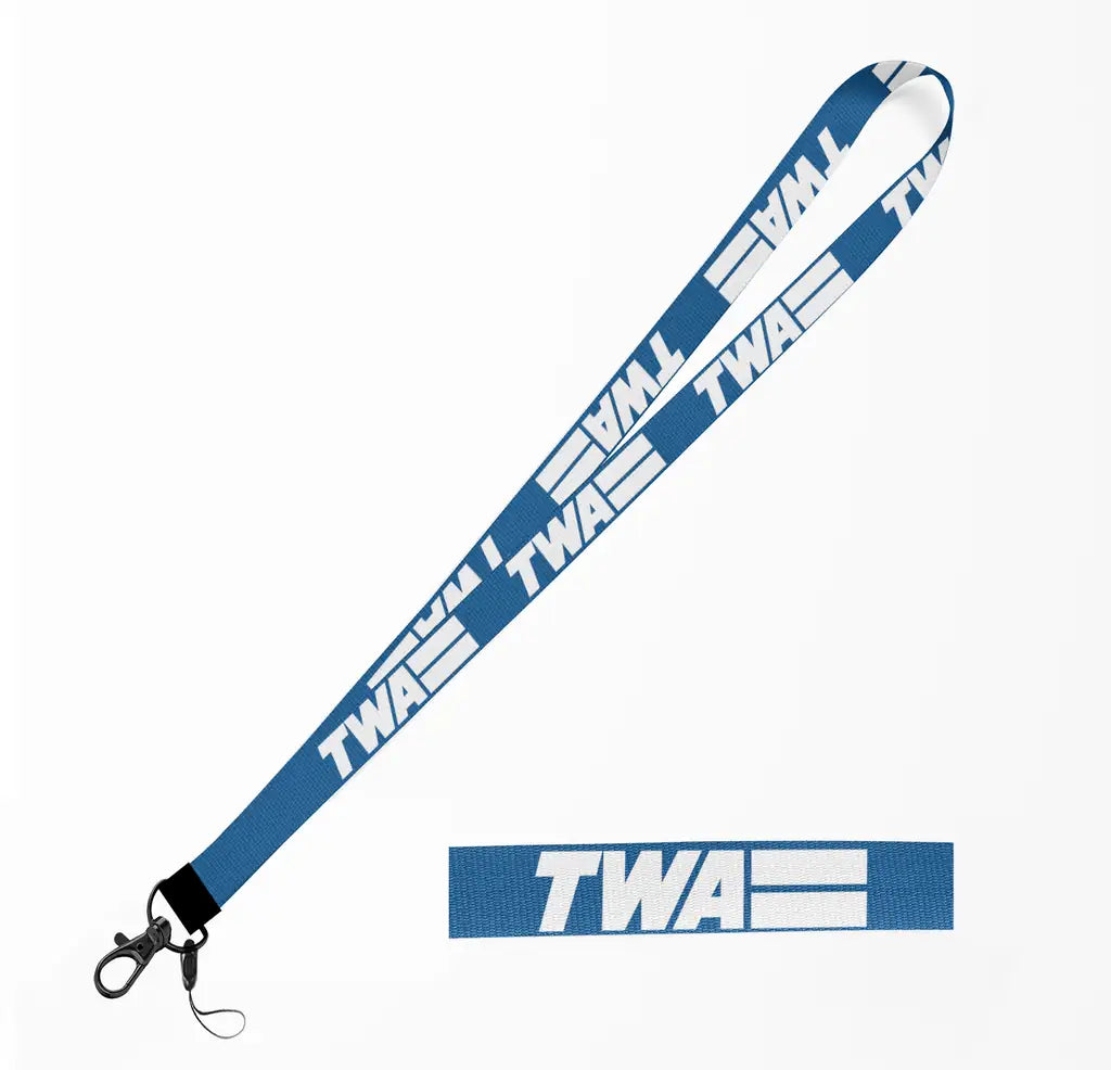 Trans World Airlines (TWA) lanyard - blue