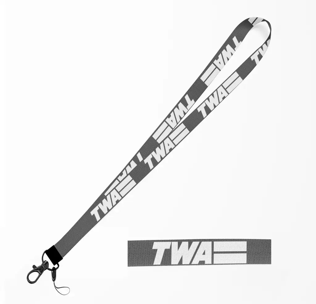 Trans World Airlines (TWA) lanyard - gray