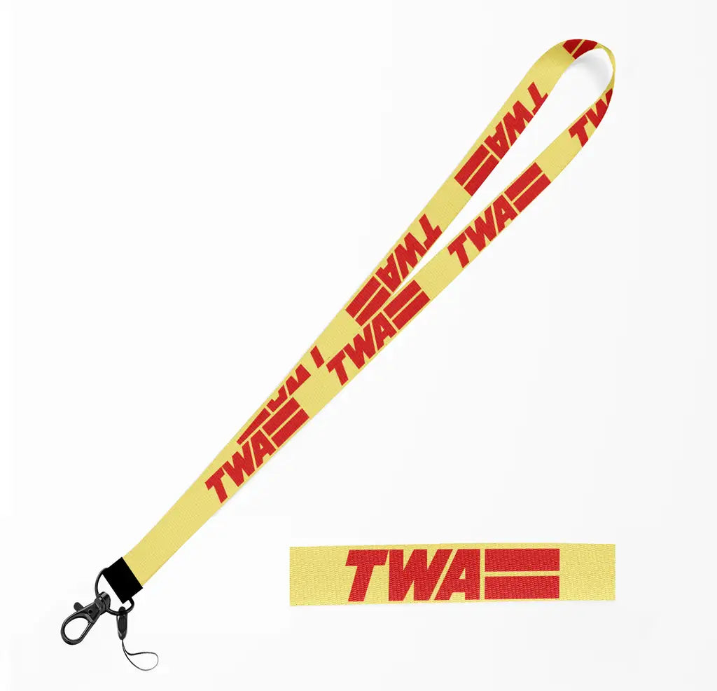 Trans World Airlines (TWA) lanyard - yellow