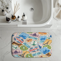 Thumbnail for Travel Icons Designed Bath Mats