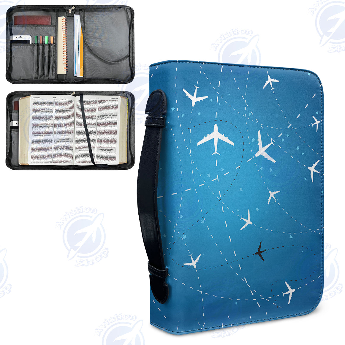 Travelling with Aircraft Designed PU Accessories Bags