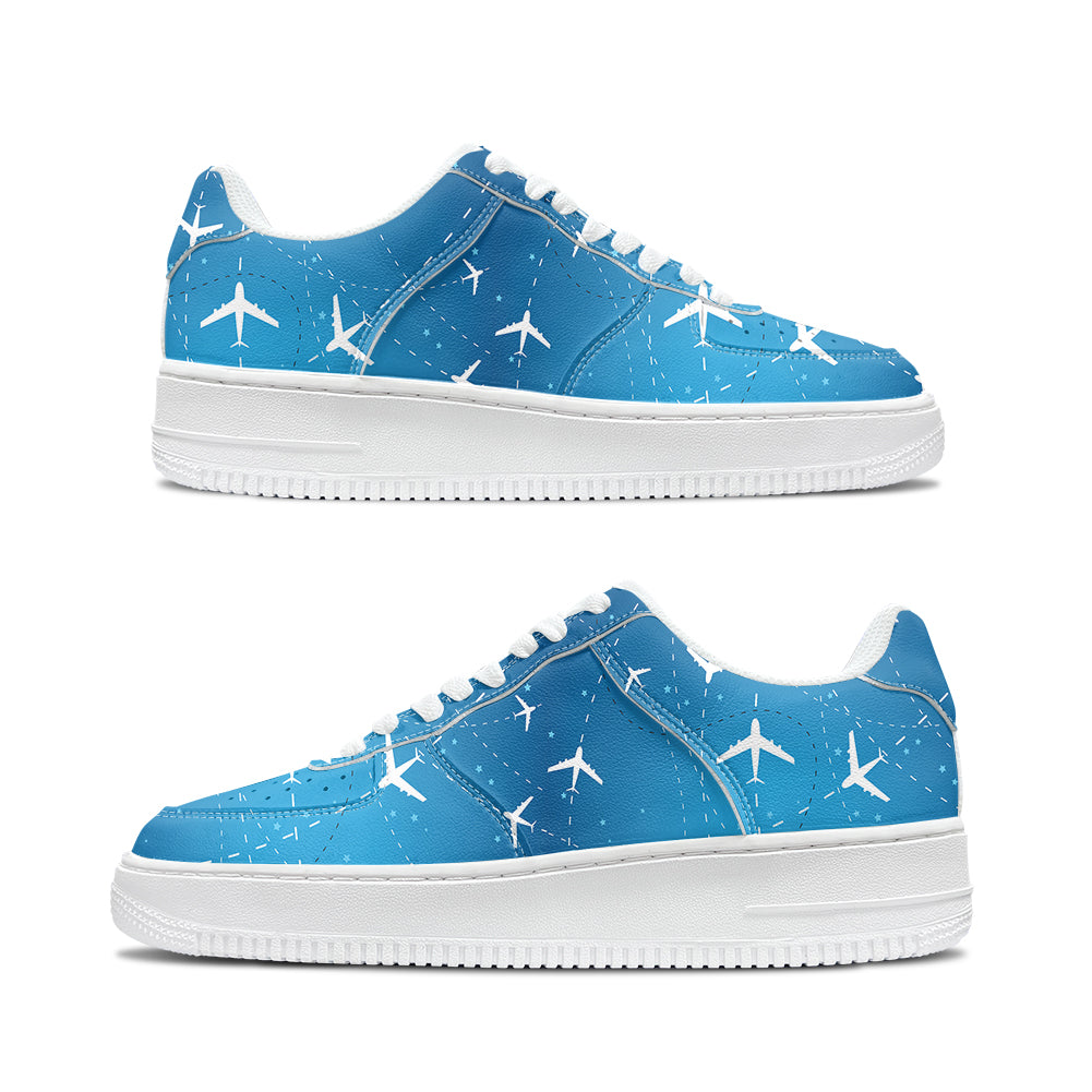 Travelling with Aircraft Designed Low Top Sport Sneakers & Shoes