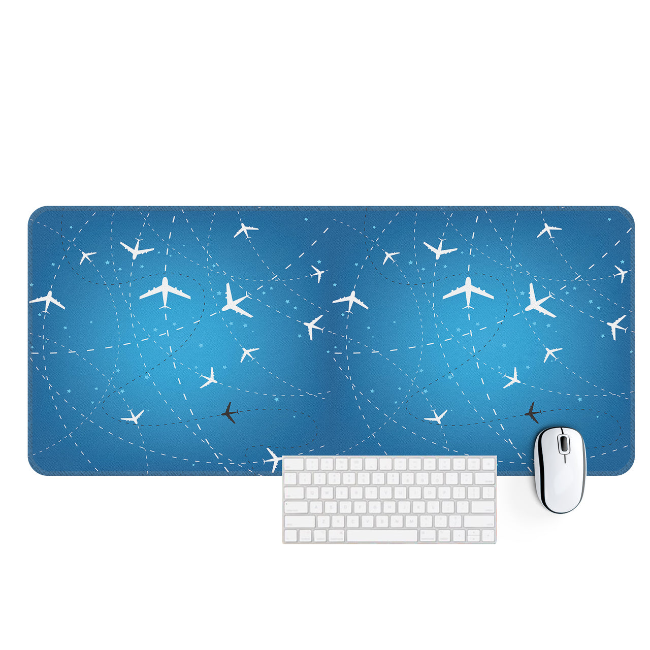 Travelling with Aircraft (Green) Designed Desk Mats