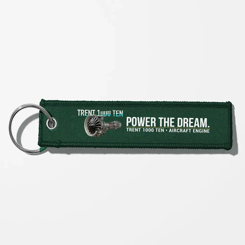 Rolls-Royce TRENT 1000 TEN Engine Aviator Key Chains - Dark Green