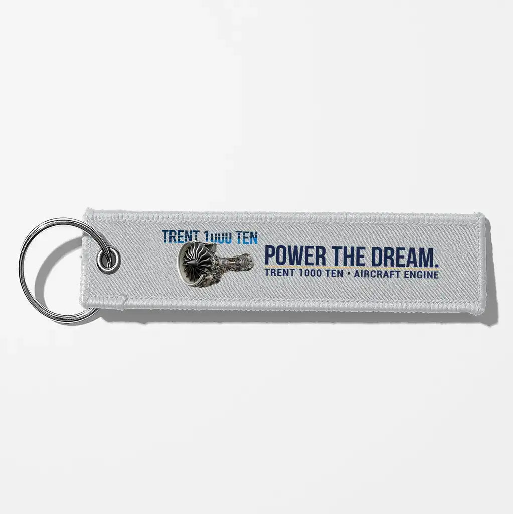 Rolls-Royce TRENT 1000 TEN Engine Aviator Key Chains - Light Gray