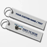 Thumbnail for Rolls-Royce TRENT 1000 TEN Engine Aviator Key Chains - White - Personalized
