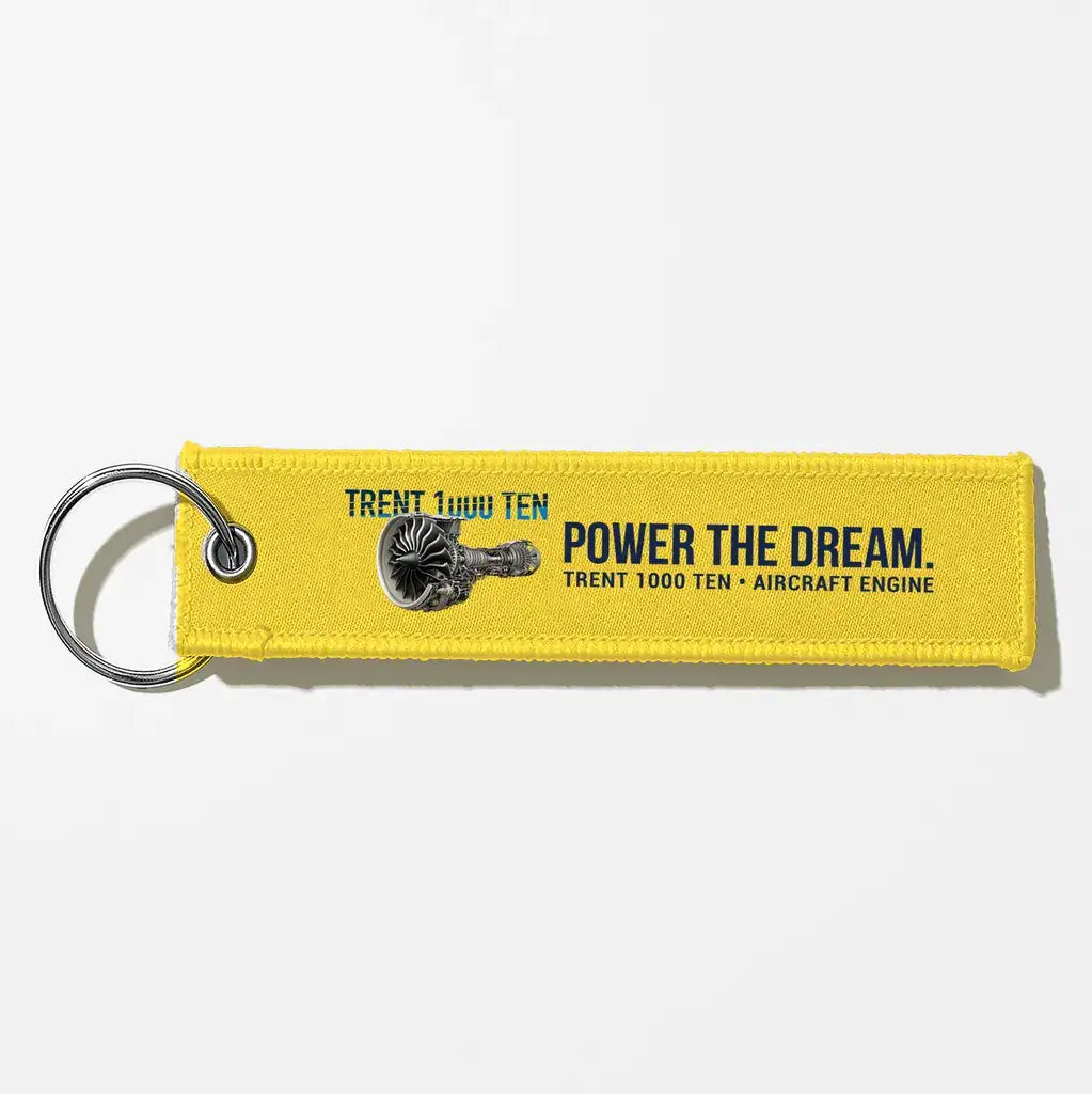 Rolls-Royce TRENT 1000 TEN Engine Aviator Key Chains - Yellow