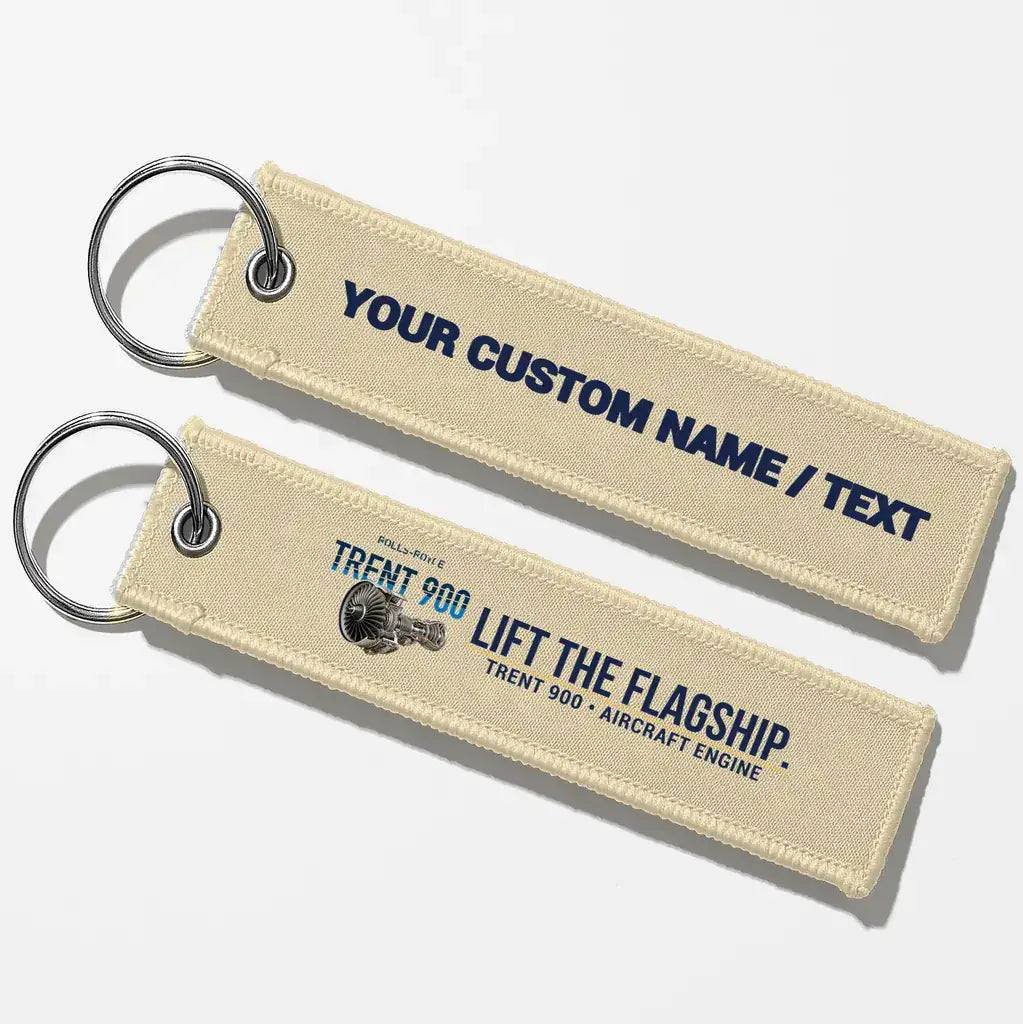Rolls-Royce TRENT 900 Engine Aviator Key Chains - Beige - Personalized