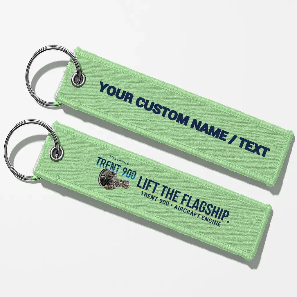 Rolls-Royce TRENT 900 Engine Aviator Key Chains - Light Green - Personalized