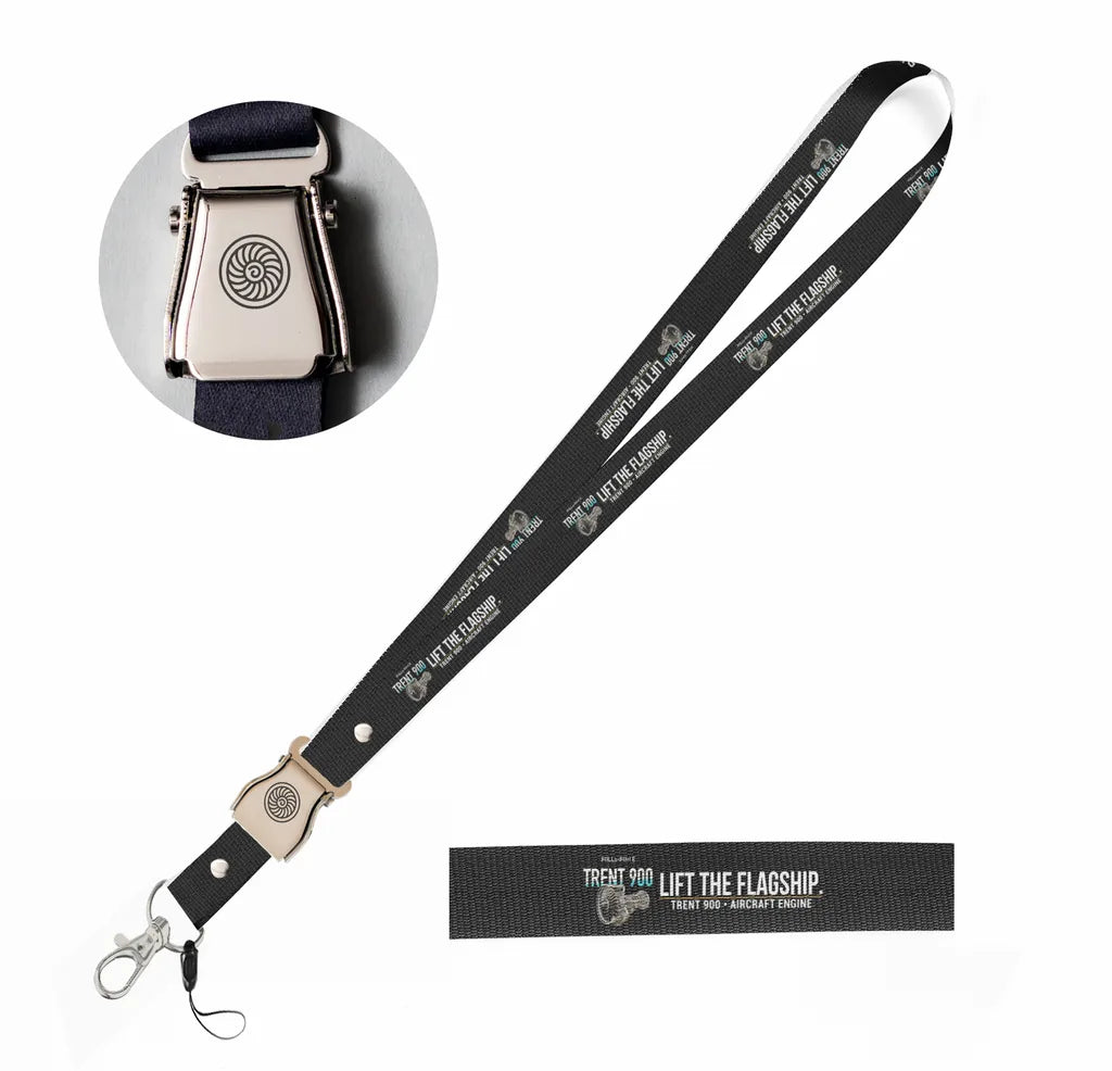 Trent 900 seat belt lanyard - black