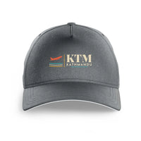 Thumbnail for Tribhuvan International Airport Kathmandu (KTM) printed hat - gray